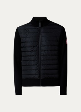 Canada Goose Heren Hybridge fijngebreid vest van wol met gewatteerd voorpand in de kleur Zwart, maat: S