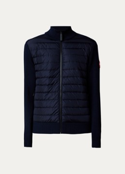 Canada Goose Heren Hybridge fijngebreid vest van wol met gewatteerd voorpand in de kleur Donkerblauw, maat: S