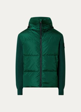 Canada Goose Heren Hybridge pufferjack met donsvulling en capuchon in de kleur Groen, maat: XL