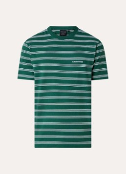 Canada Goose Heren Vantage T-shirt met logo en streepprint in de kleur Groen, maat: L