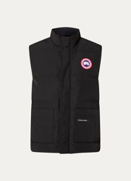 Canada Goose Heren Ashcroft gewatteerde bodywarmer met donsvulling en steekzakken in de kleur Zwart, maat: M