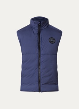 Canada Goose Heren Lodge gewatteerde bodywarmer met ritszakken in de kleur Staalblauw, maat: XL