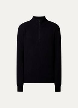 Canada Goose Heren Mckinney fijngebreid vest van wol met logoborduring in de kleur Zwart, maat: XL