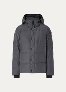 Canada Goose Heren Wyndham gewatteerde parka met donsvulling en waterafstotende coating in de kleur Donkergrijs, maat: S