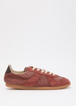 Maison Margiela Dames Replica 6 sneaker met suède details in de kleur Roestbruin, maat: 41