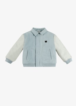 Donsje Amsterdam Jongens Zemmie baseball jack van katoen in de kleur Blauw, maat: 4Y-5Y=110