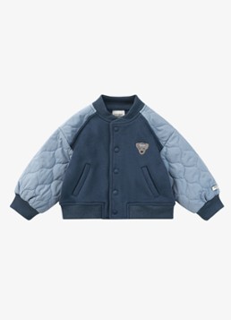 Donsje Amsterdam Jongens Noal jack met borduring in de kleur Royalblauw, maat: 3-4Y=104
