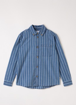 Les Deux Jongens Kash overhemd met streepprint in de kleur Indigo, maat: 152