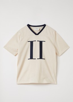 Les Deux Jongens Encore T-shirt met logoborduring in de kleur Creme, maat: 146/152