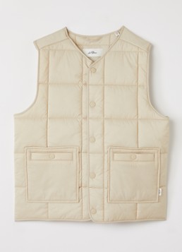 Les Deux Jongens Matt bodywarmer met quilt patroon in de kleur Beige, maat: 146/152