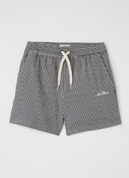 Les Deux Jongens Stan zwemshorts met streepprint in de kleur Zwart, maat: 146/152