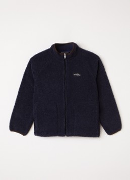 Les Deux Jongens Jack van teddy met logoborduring in de kleur Donkerblauw, maat: 164