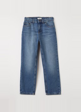 Les Deux Jongens Straight leg jeans met medium wassing in de kleur Indigo, maat: 158/164