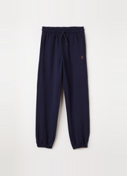 Les Deux Jongens Core Contrast tapered fit joggingbroek met logoborduring in de kleur Donkerblauw, maat: 164