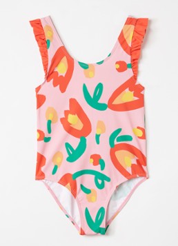 Stella McCartney Meisjes Badpak met bloemenprint in de kleur Roze, maat: 140
