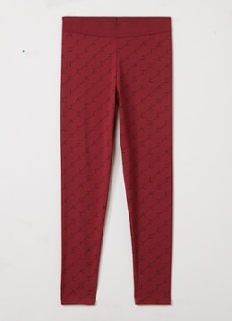 Stella McCartney Meisjes Legging met print in de kleur Donkerrood, maat: 10J=140