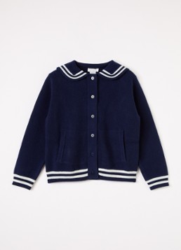 Stella McCartney Meisjes Fijngebreid gebreid vest in de kleur Donkerblauw, maat: 12J=152