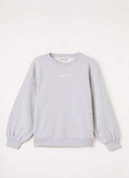 Stella McCartney Meisjes Sweater met logo in de kleur Grijs, maat: 12J=152