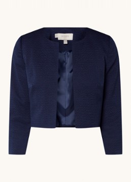 Hobbs Dames Elize bolero met schoudervulling in de kleur Donkerblauw