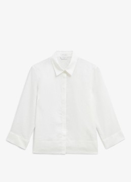 Hobbs Dames Nita blouse van linnen in de kleur Wit