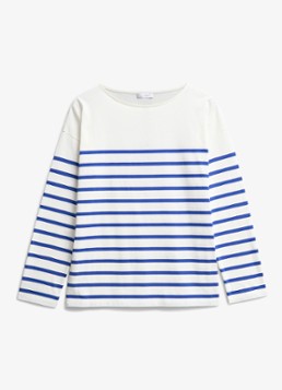 Hobbs Dames Sian longsleeve met streepprint in de kleur Blauw