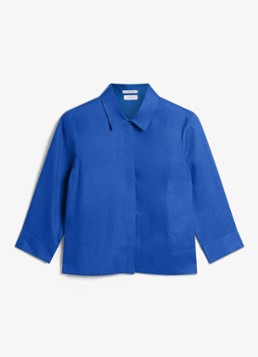 Hobbs Dames Nita blouse van linnen in de kleur Blauw