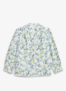 Hobbs Dames Imelda blouse met print in de kleur Gebroken wit