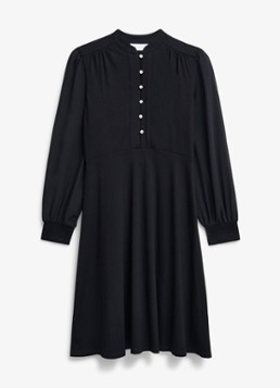 Hobbs Dames Liberty midi tuniekjurk met pofmouwen in de kleur Zwart