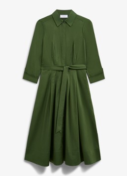 Hobbs Dames Brigitta midi blousejurk met strikceintuur in de kleur Groen