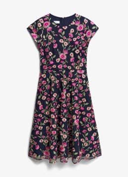 Hobbs Dames Tia midi jurk met bloemenprint in de kleur Roze
