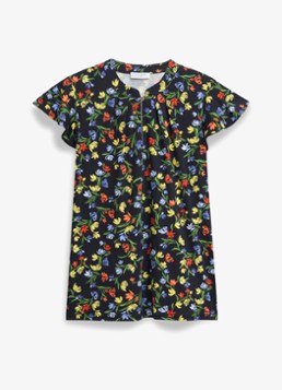 Hobbs Dames Lila tuniek met bloemenprint in de kleur Zwart