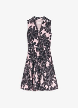 Hobbs Dames Bea mini jurk met print en strikceintuur in de kleur Roze