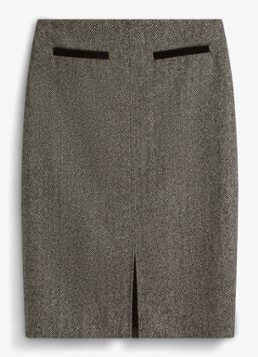 Hobbs Dames Delphine midi rok met split in de kleur Grijs