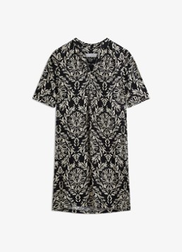 Hobbs Dames Lucille mini tuniekjurk met print in de kleur Zwart