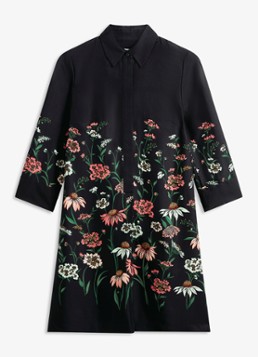 Hobbs Dames Marci mini blousejurk met bloemenprint in de kleur Donkerblauw