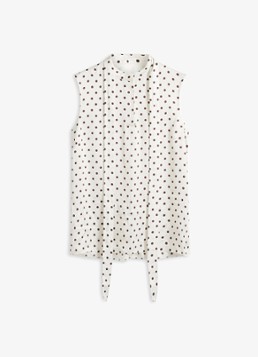 Hobbs Dames Natasha top met stippenprint in de kleur Ivoor