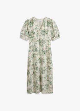 Hobbs Dames Florentina midi jurk met bloemenprint in de kleur Lichtgroen