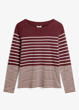 Hobbs Dames Constance longsleeve met streepprint in de kleur Paars