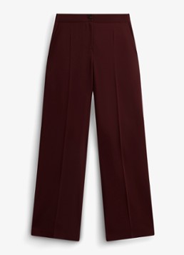 Hobbs Dames Hadley high waist wide fit pantalon met steekzakken in de kleur Aubergine