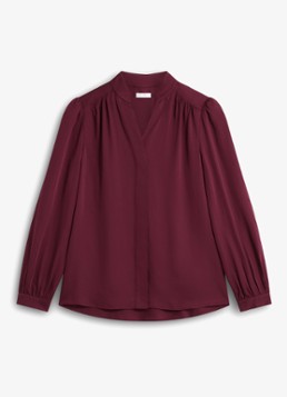 Hobbs Dames Gwen blouse met opstaande kraag in de kleur Paars