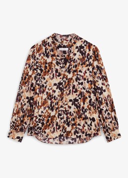 Hobbs Dames Yasmina blouse met grafische print in de kleur Bruin