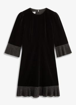 Hobbs Dames Ashley mini jurk van fluweel in de kleur Zwart