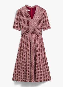 Hobbs Dames Jaci midi jurk met grafische print in de kleur Rood
