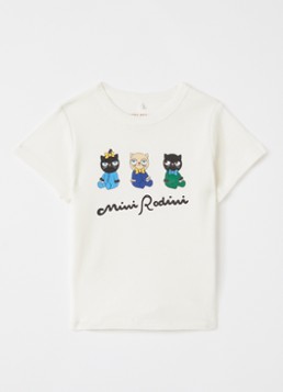 Mini Rodini Jongens T-shirt met print in de kleur Gebroken wit, maat: 92/98