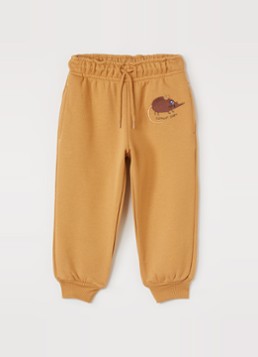 Mini Rodini Meisjes Elephant Shrew tapered fit joggingbroek met borduring in de kleur Beige, maat: 92/98