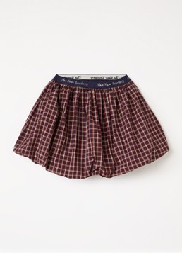 The New Society Meisjes Orbit rok met ruitdessin in de kleur Rood, maat: 176