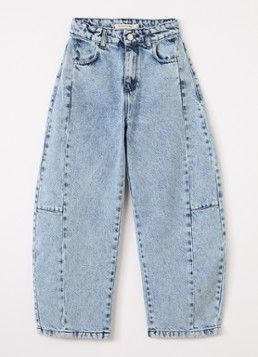 The New Society Meisjes Balloon fit jeans met lichte wassing in de kleur Lichtblauw, maat: 164