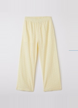 Sofie Schnoor Meisjes Abigail straight fit broek met borduring in de kleur Geel, maat: 12J=152