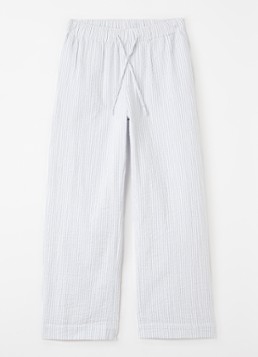 Sofie Schnoor Meisjes Straight fit broek met streepprint in de kleur Blauw, maat: 8J=128