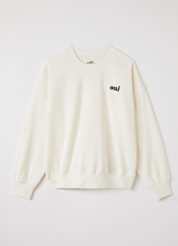 Sofie Schnoor Meisjes Elisy sweater met borduring in de kleur Gebroken wit, maat: 8J=128